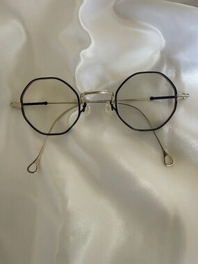 Anne et Valentin Baudelaire Eyeglasses Blue FRAMES ONLY Titanium Made In Japan